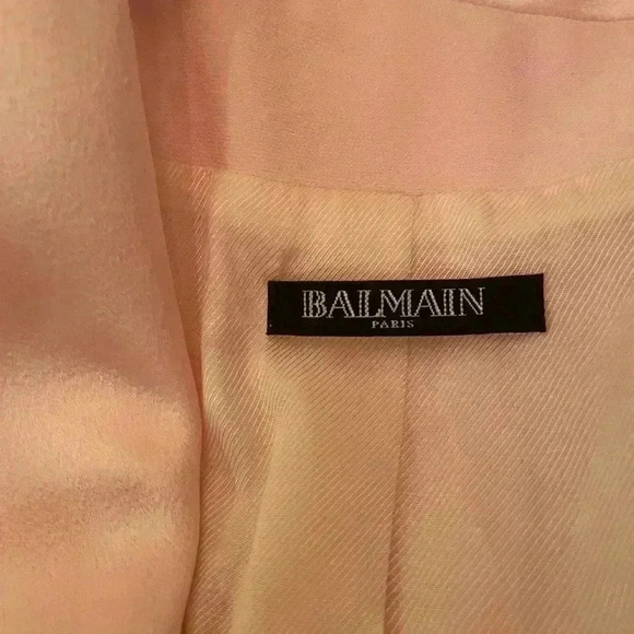 Balmain Jacket Dress Double Breasted Oversized Long Blazer Pink Crepe Mini Dress - Picture 11 of 15